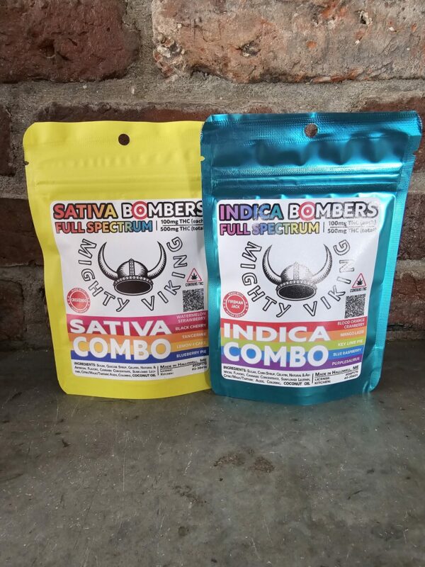 100mg Indica/Sativa Full Spectrum Bomber Combo 5 pk - Mighty Viking